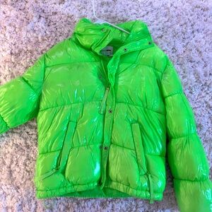 Fashion Nova Vibrant Green Quilted Jacket